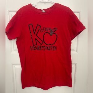 Red Kids Medium Kindergarten T-Shirt